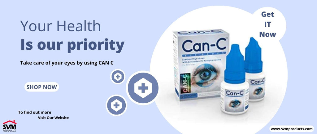 Can-C Eye Drops - Natural Eye Drops - Lubricating Eye Drops with  Antioxidant NAC - Drops for Cataracts - Eye Drops for Dry Eyes - Eye Drops  for Humans