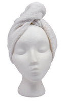 Turbie Twist White Super-absorbent Hair Towel cotton 1 pack