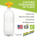 Flies Be Gone MONSTER Soda Bottle Fly Trap (2 Pack) Reusable, 100% Non-Toxic