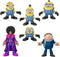 Fisher-Price Imaginext Minions The Rise of Gru Figure Pack, Set of 6 Film Character Figures for Preschool Kids Ages 3-8 Years
