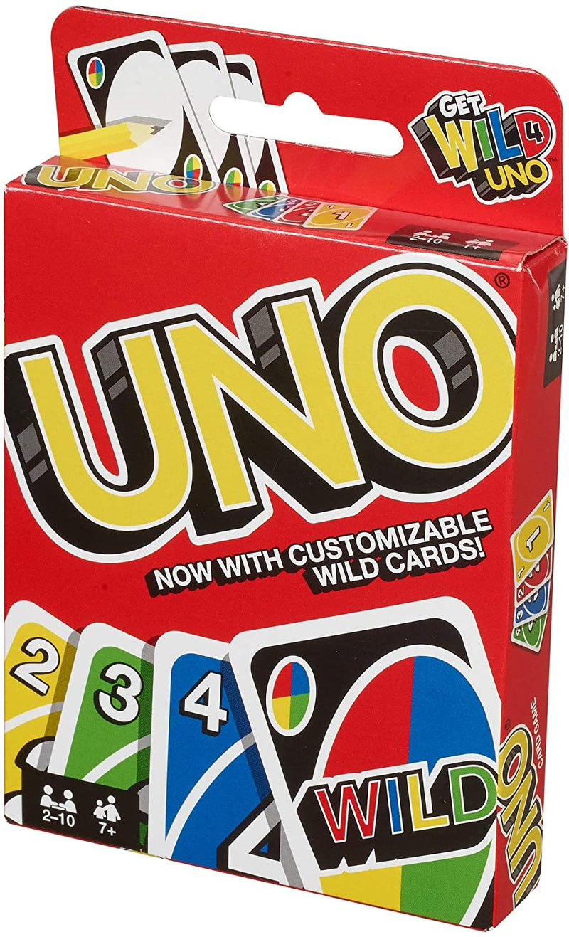 Mattel Games UNO: Classic Card Game, Multi, 8 x 3-3/4 x 81/100 in (42003)