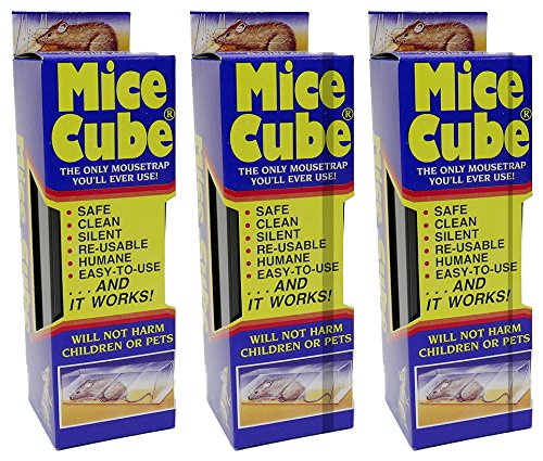 Mice Cube 3-pk Humane Mouse Trap - The Only Mousetrap You'll Ever Use