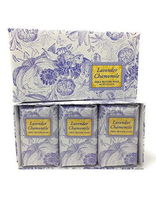 Greenwich Bay Trading Co. Shea Butter Soap, 12.9 Ounce, Lavender Chamomile, 3 Pack